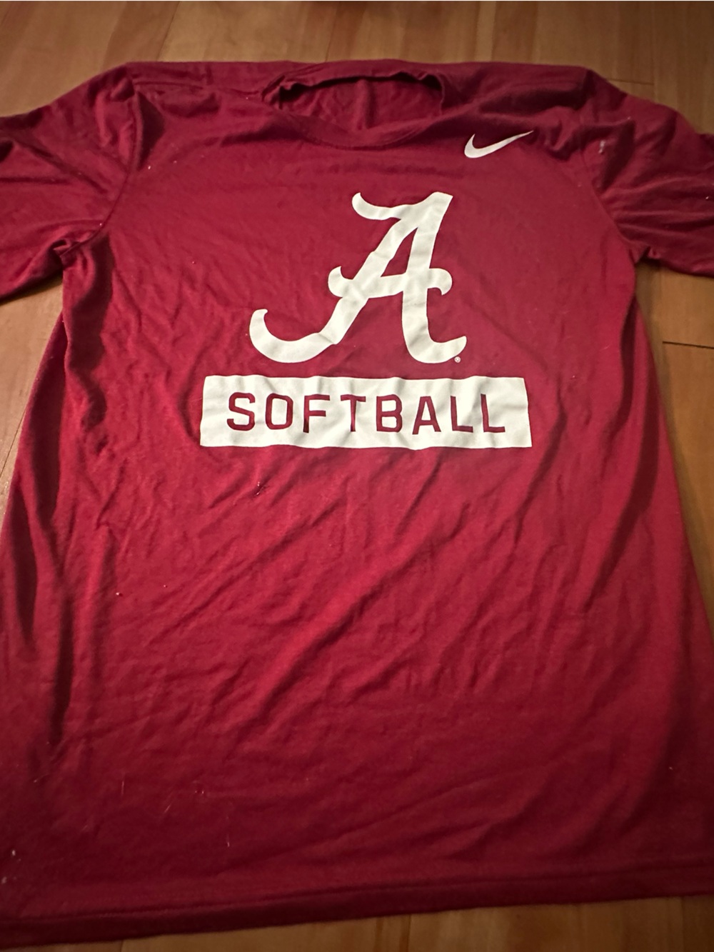 Red 'Softball' Graphic Tee Nike brand